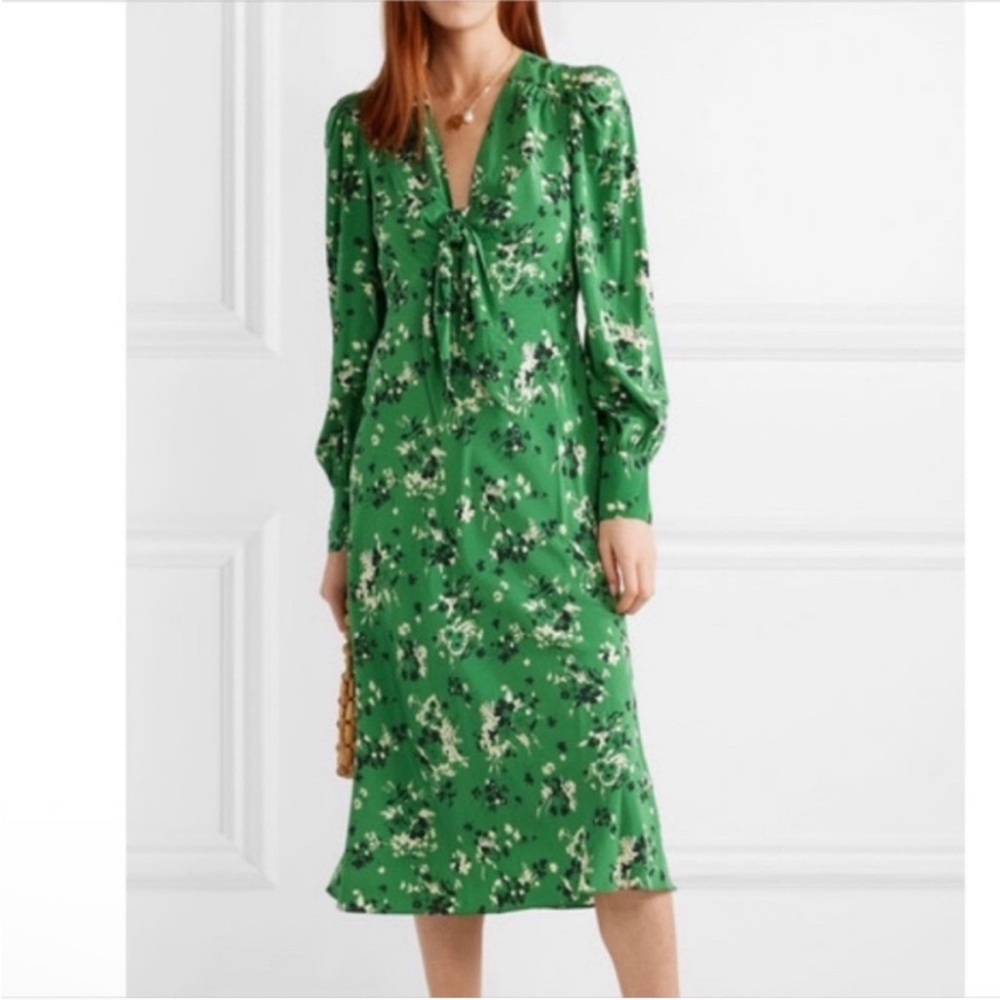 Veronica Beard Amber Green Dress size 0 NEW